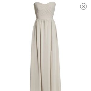 Social Bridesmaids Strapless Georgette Gown